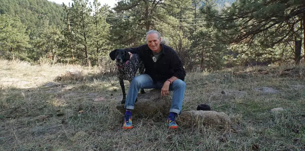 Marc Bekoff with Minnie